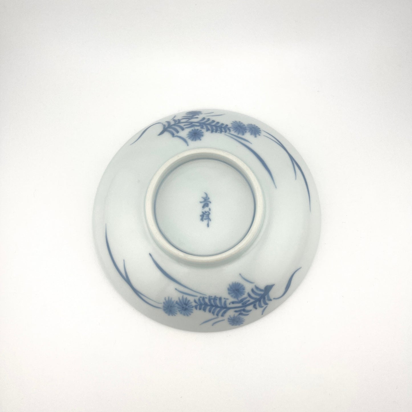 有田焼 貴祥窯 色絵栗に鶉五寸皿