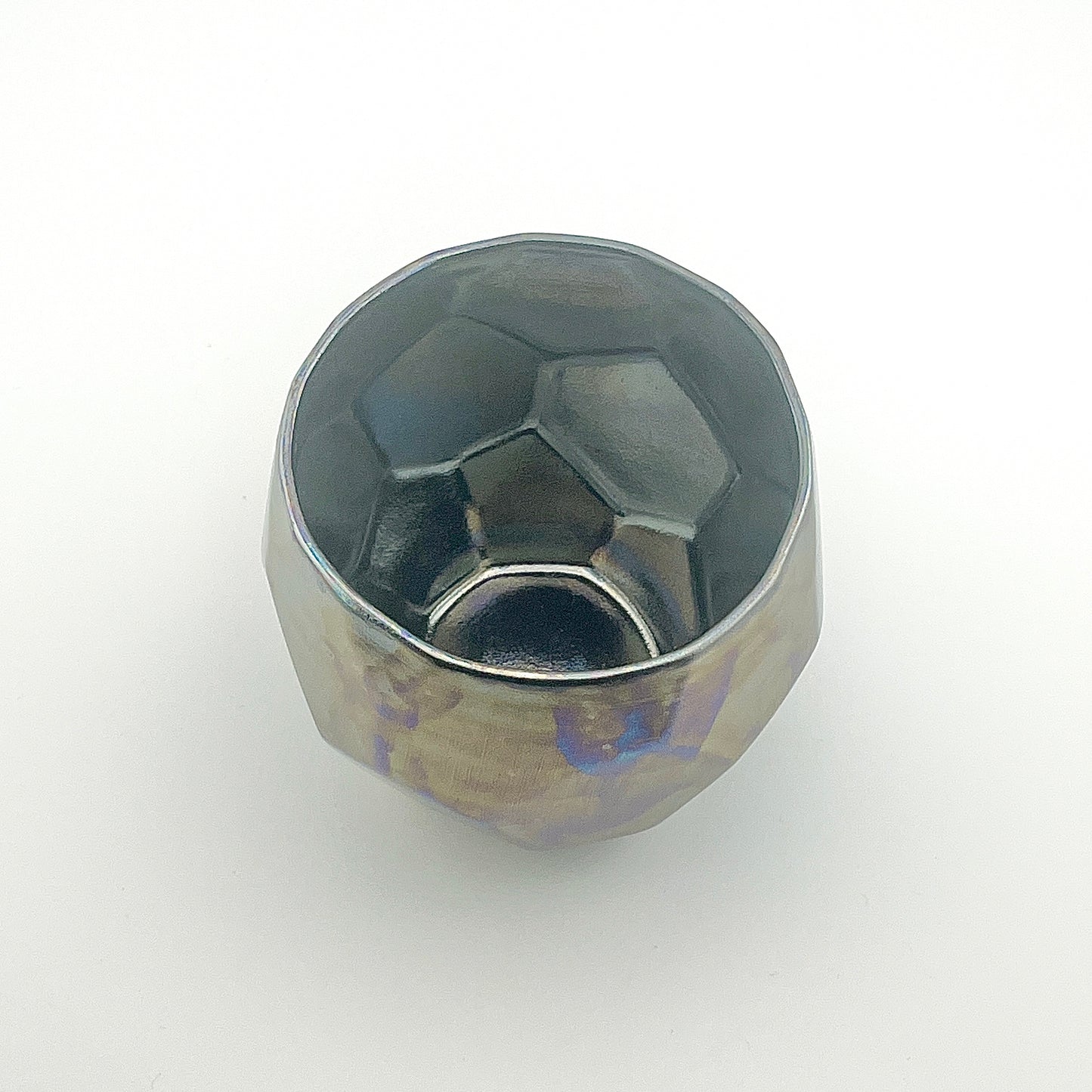 喜鶴製陶(有田) 山口祥治 ラスター彩 面取ロックカップ