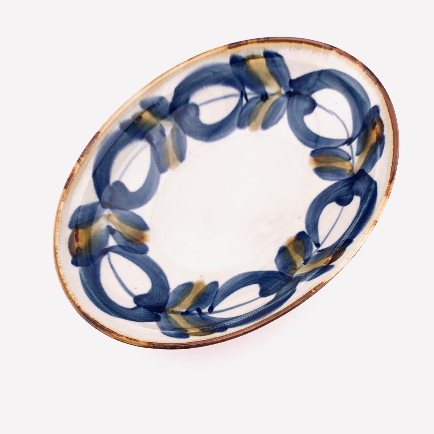 波佐見焼 藍染窯 藍ブルー オーバルボウル