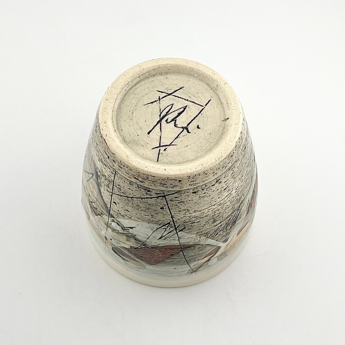 美濃焼 鶴林窯 線刻 フリーカップ