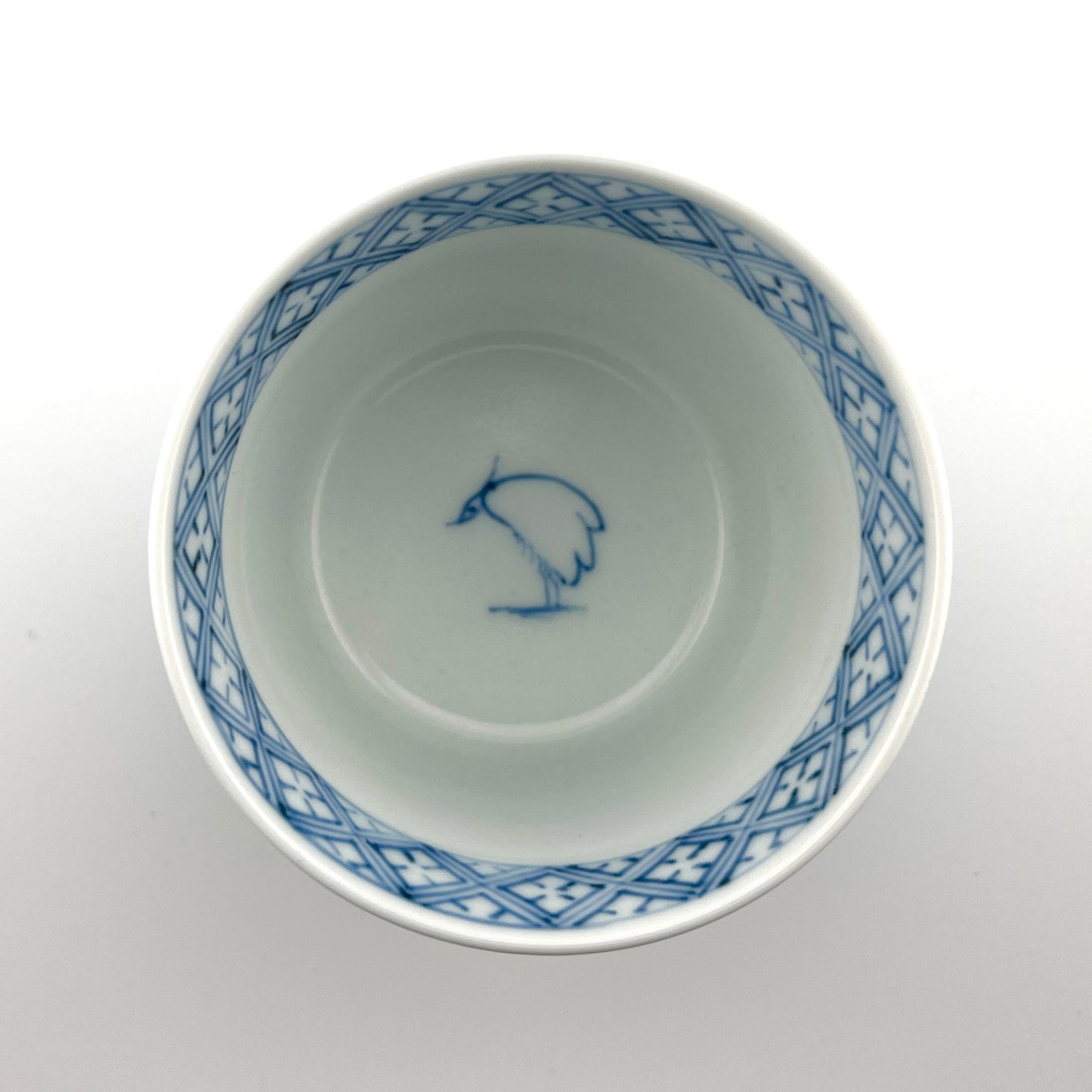 有田焼 貴祥窯 ルリ釉鷺文そば猪口