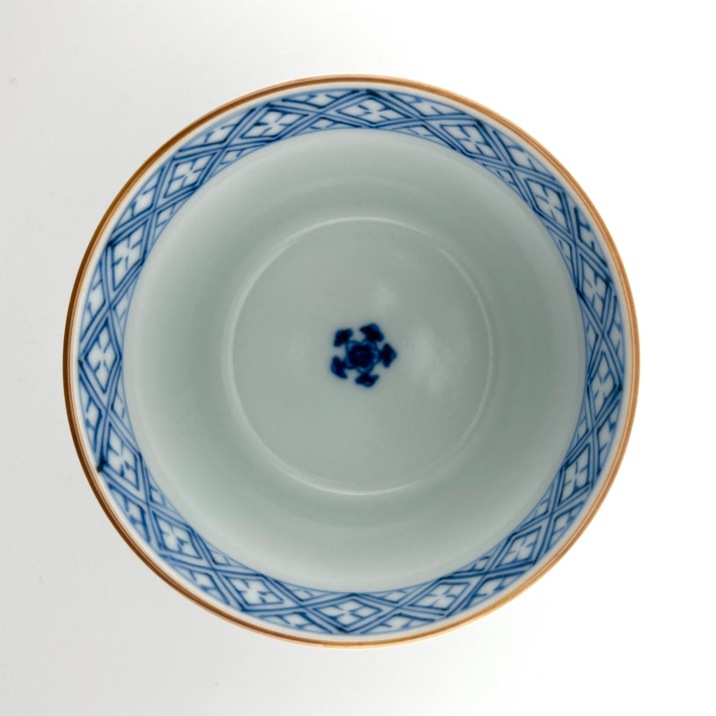 有田焼 貴祥窯 色絵岩牡丹文そば猪口