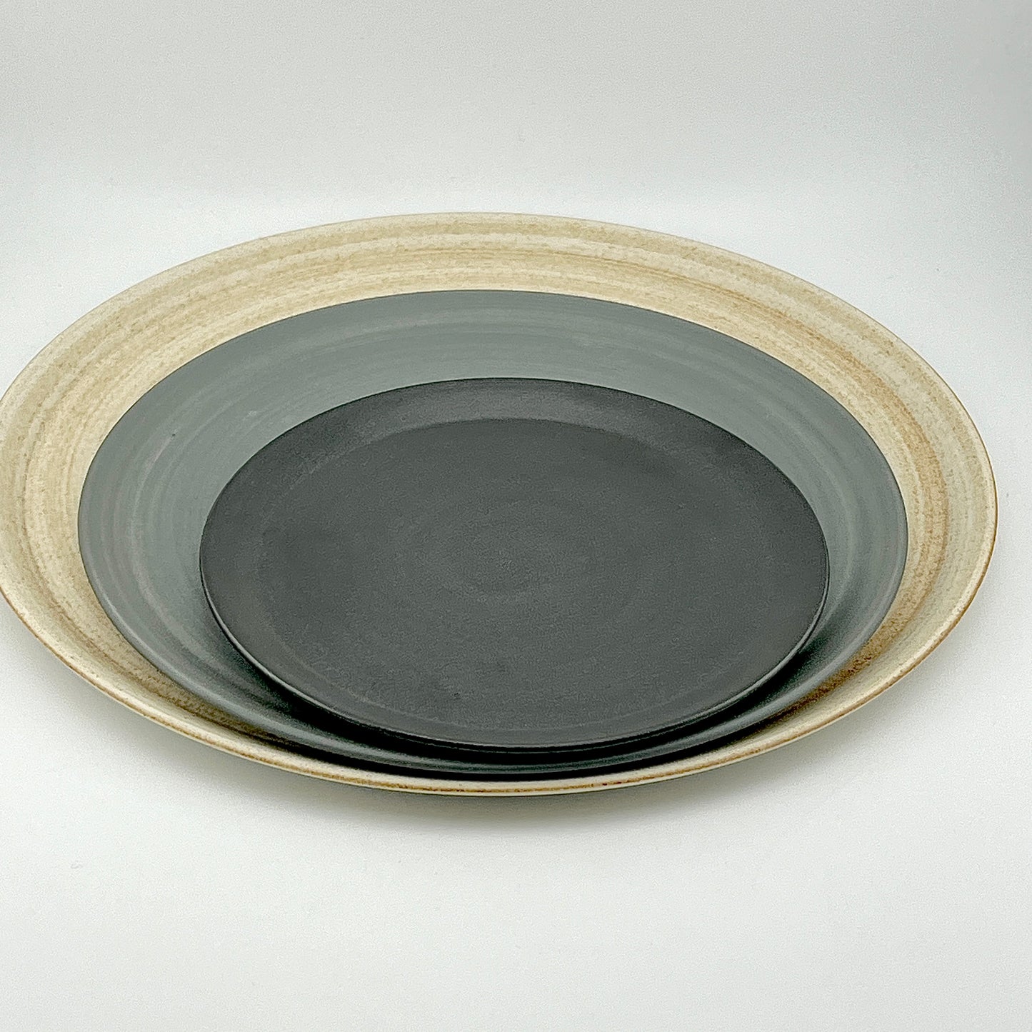 波佐見焼 IREKO プレート S シャビー(ブラック・ブラウン・グレー)