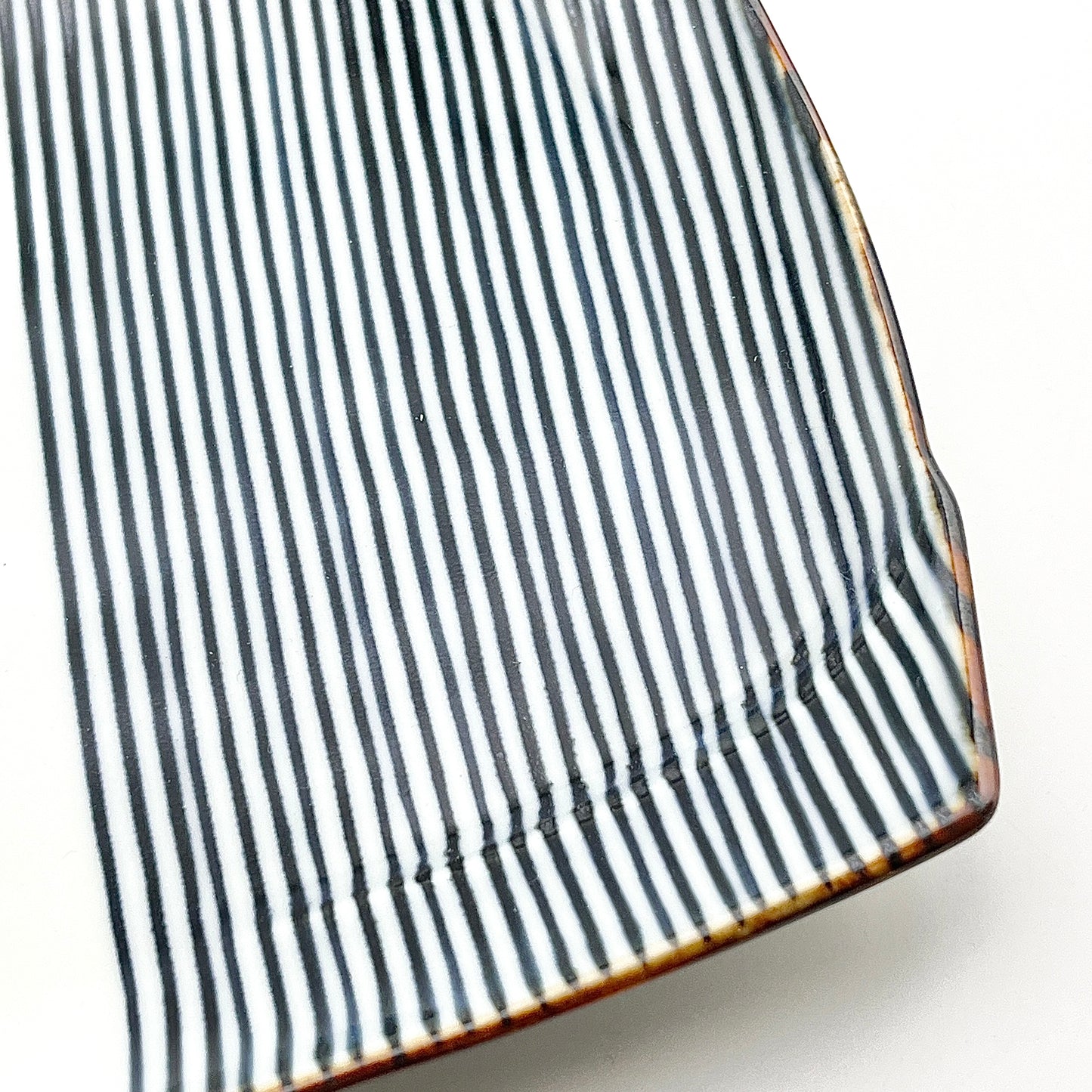 波佐見焼 福峰窯 ハーフライン 角皿