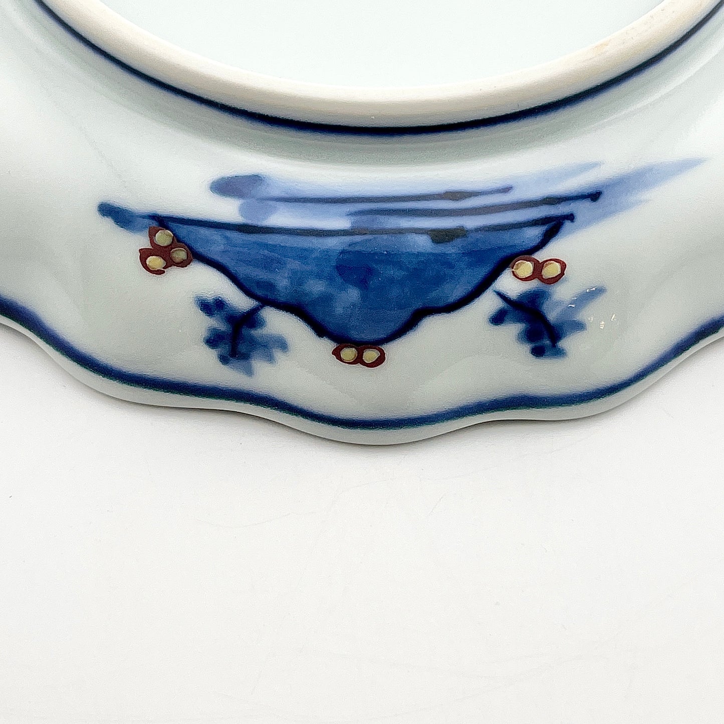 有田焼 源右衛門窯 染錦山水絵花型銘々皿