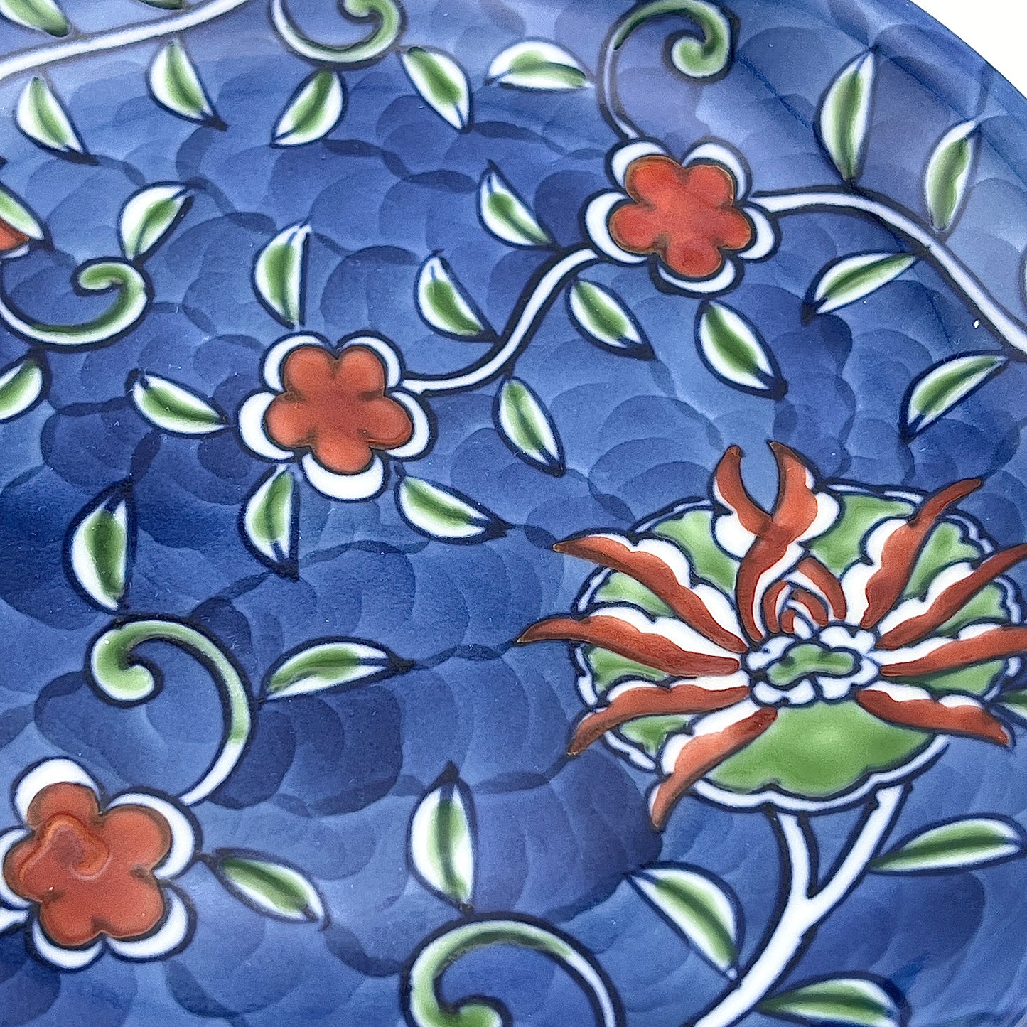 有田焼 源右衛門窯 染錦唐花濃銘々皿