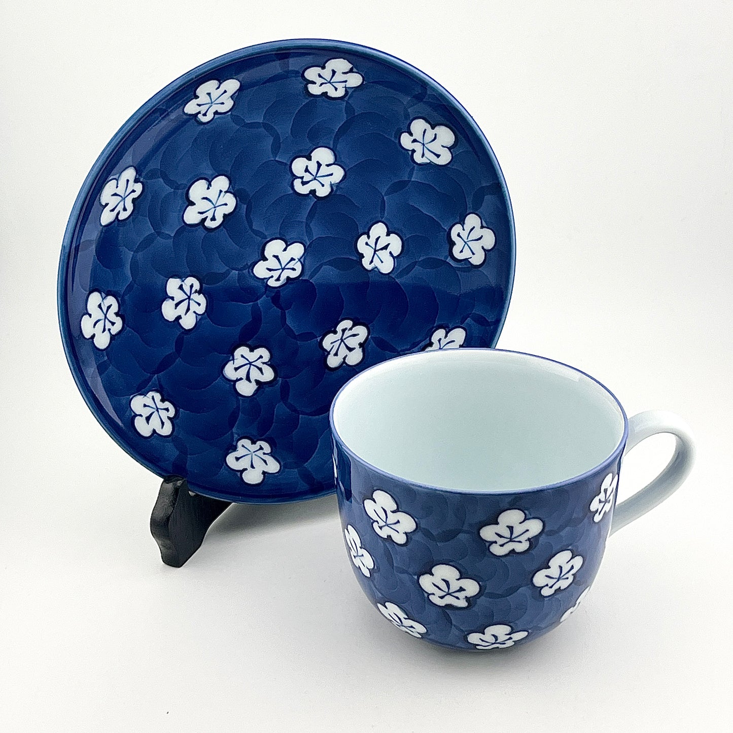 有田焼 源右衛門窯 古染風梅紋朝杯