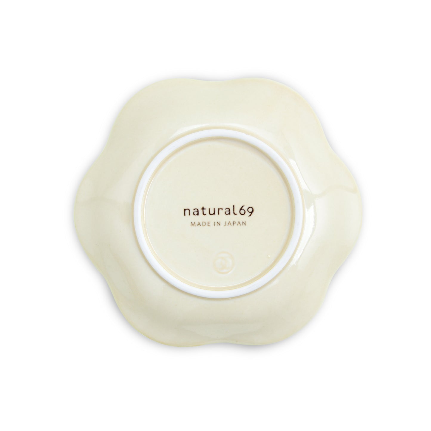 natural69 粉引釉 六方押小皿