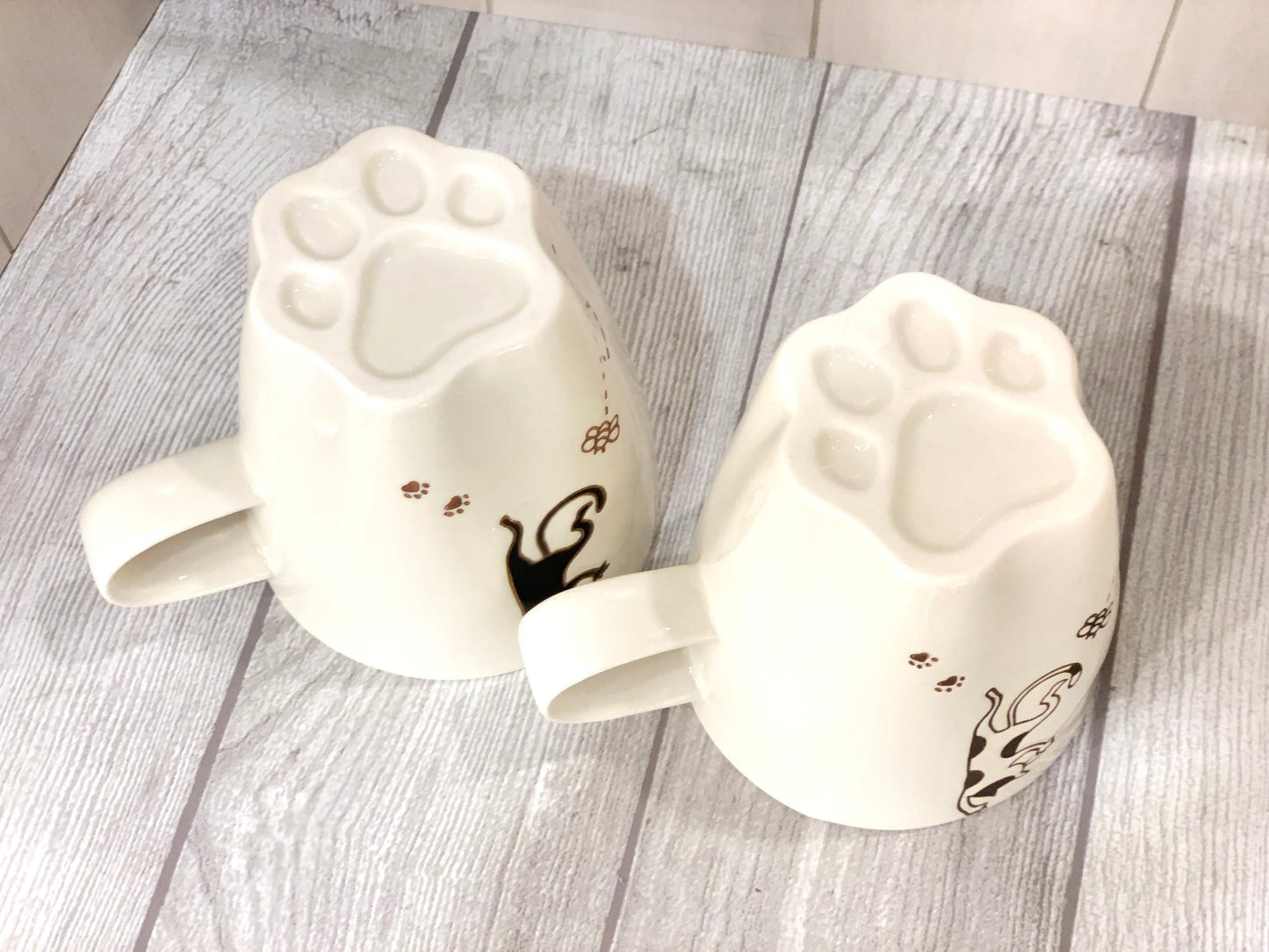 波佐見焼 菊祥陶器 ぶらさがり猫 肉球マグカップ