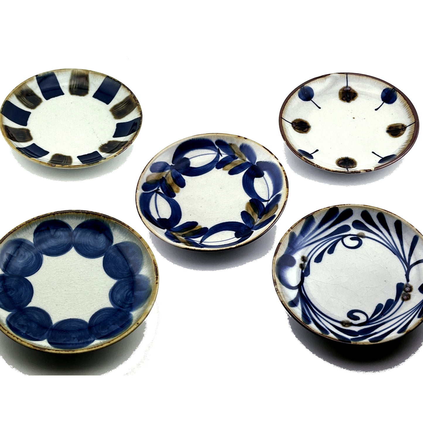 波佐見焼　藍染窯　藍ブルー　和皿小