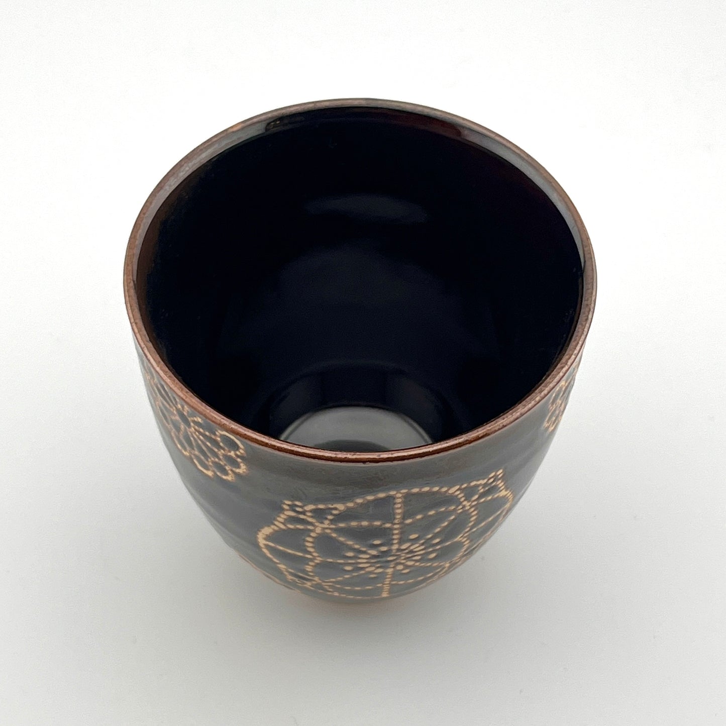 [Hasami Ware] [Aizome Kiln] [Stitch] [Cup] Hasami Ware Teacup Yunomi Fashionable Adult Colorful Cute