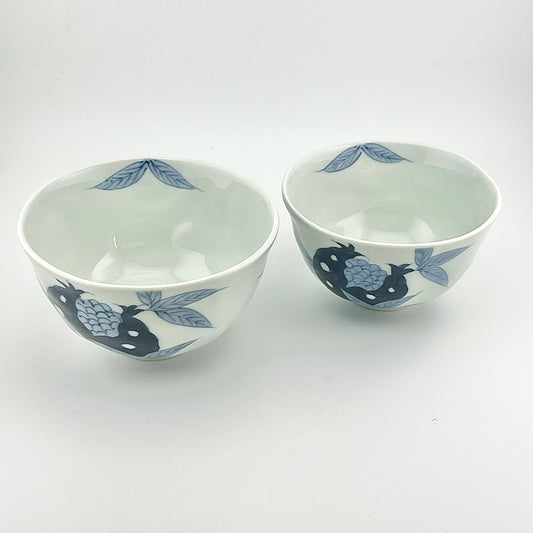 有田焼　そうた窯　惣太窯　染付柘榴絵飯碗