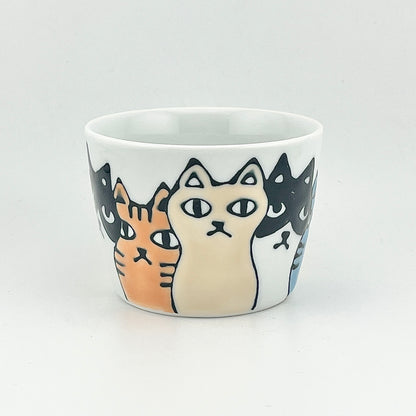 波佐見焼　大新窯　ネコ会議　ミニカップ