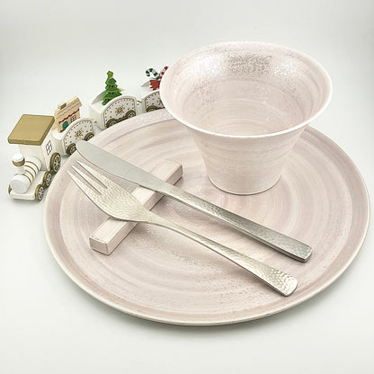 波佐見焼　IREKO　プレート　ラスターピンク　L