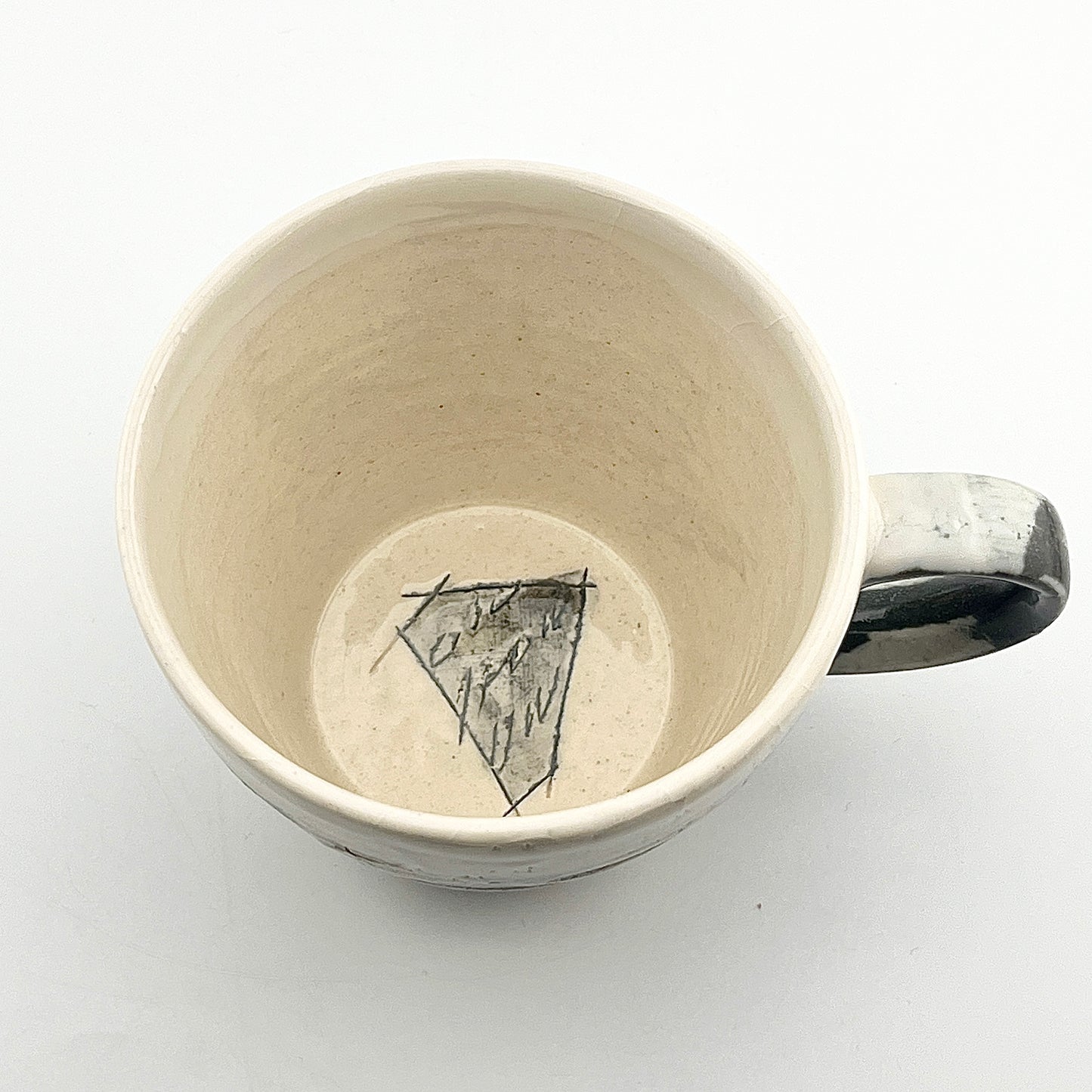 美濃焼　鶴林窯　線刻　ビッグマグ