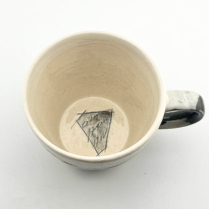 美濃焼　鶴林窯　線刻　ビッグマグ