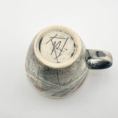 美濃焼　鶴林窯　線刻　ビッグマグ