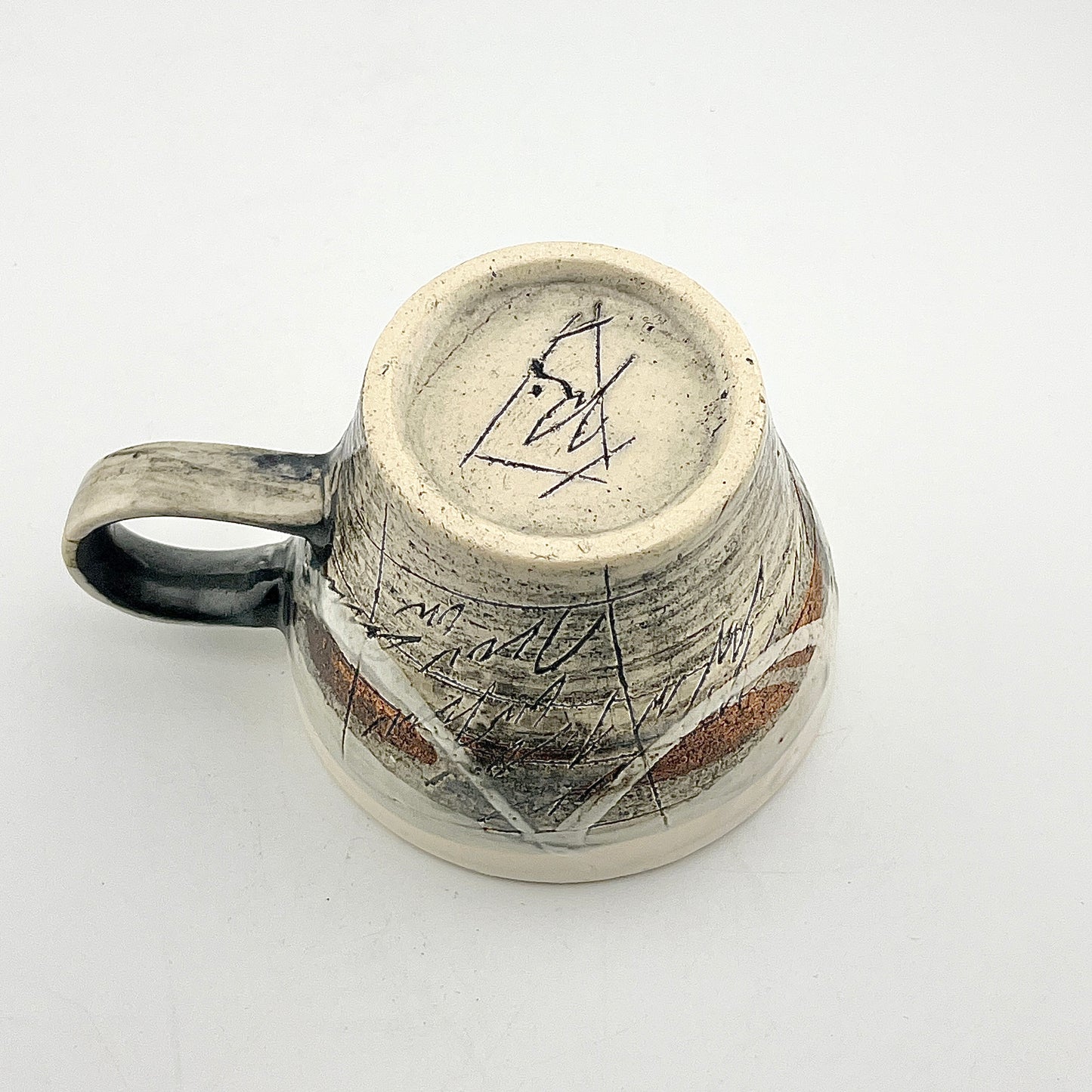 美濃焼　鶴林窯　線刻　カップ＆ソーサー