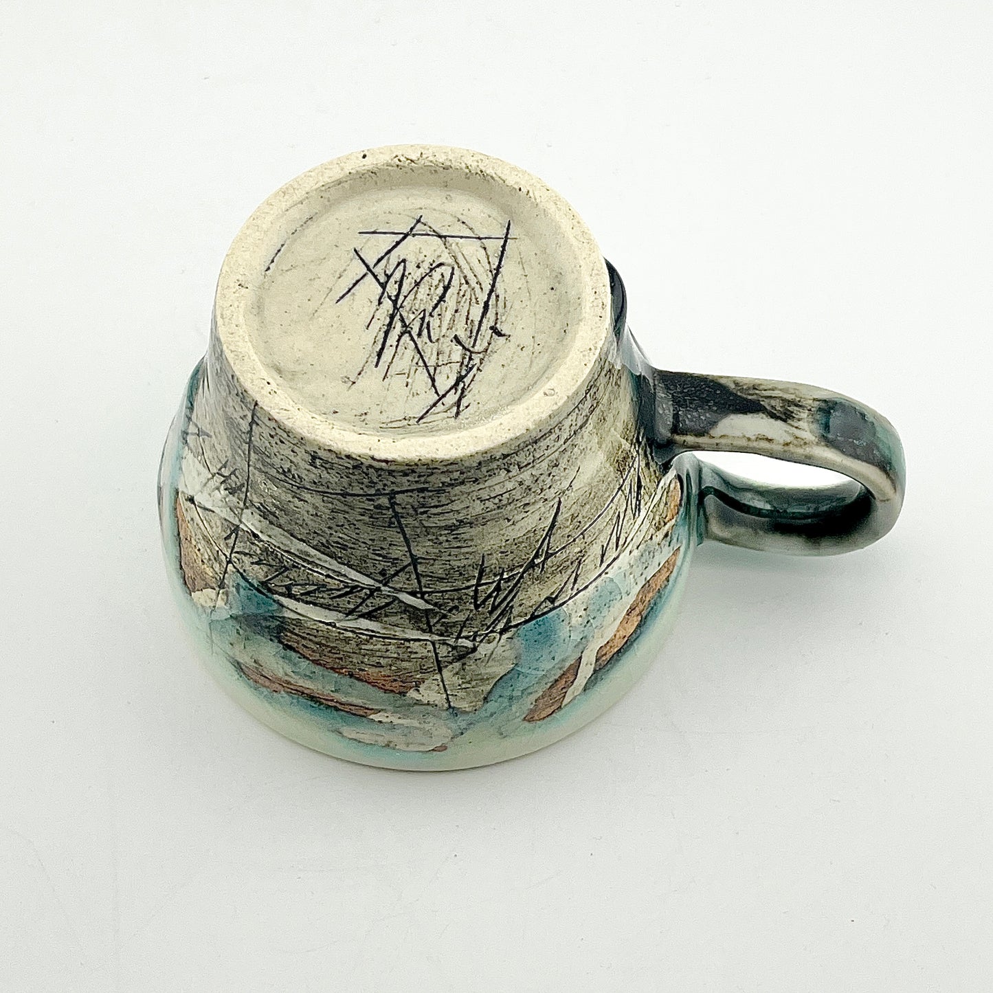 美濃焼　鶴林窯　線刻　カップ＆ソーサー