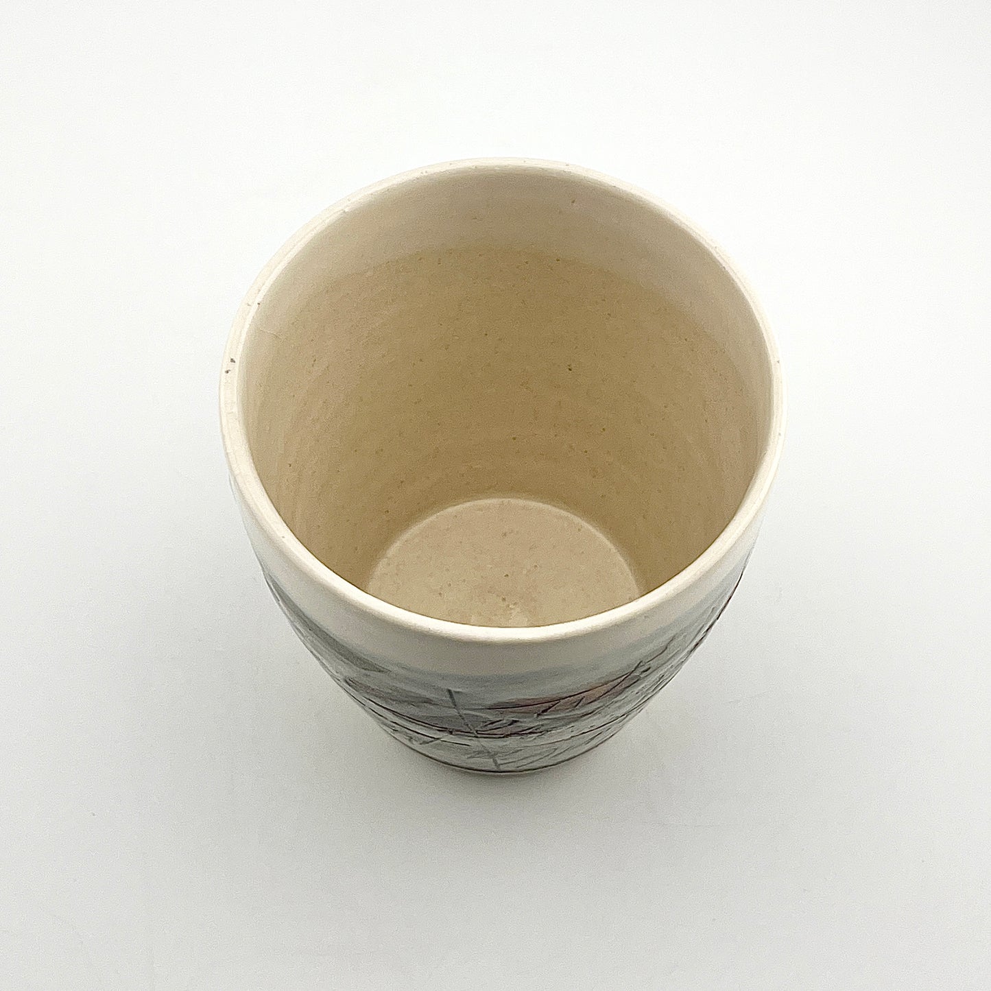 美濃焼　鶴林窯　線刻　フリーカップ