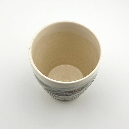 美濃焼　鶴林窯　線刻　フリーカップ