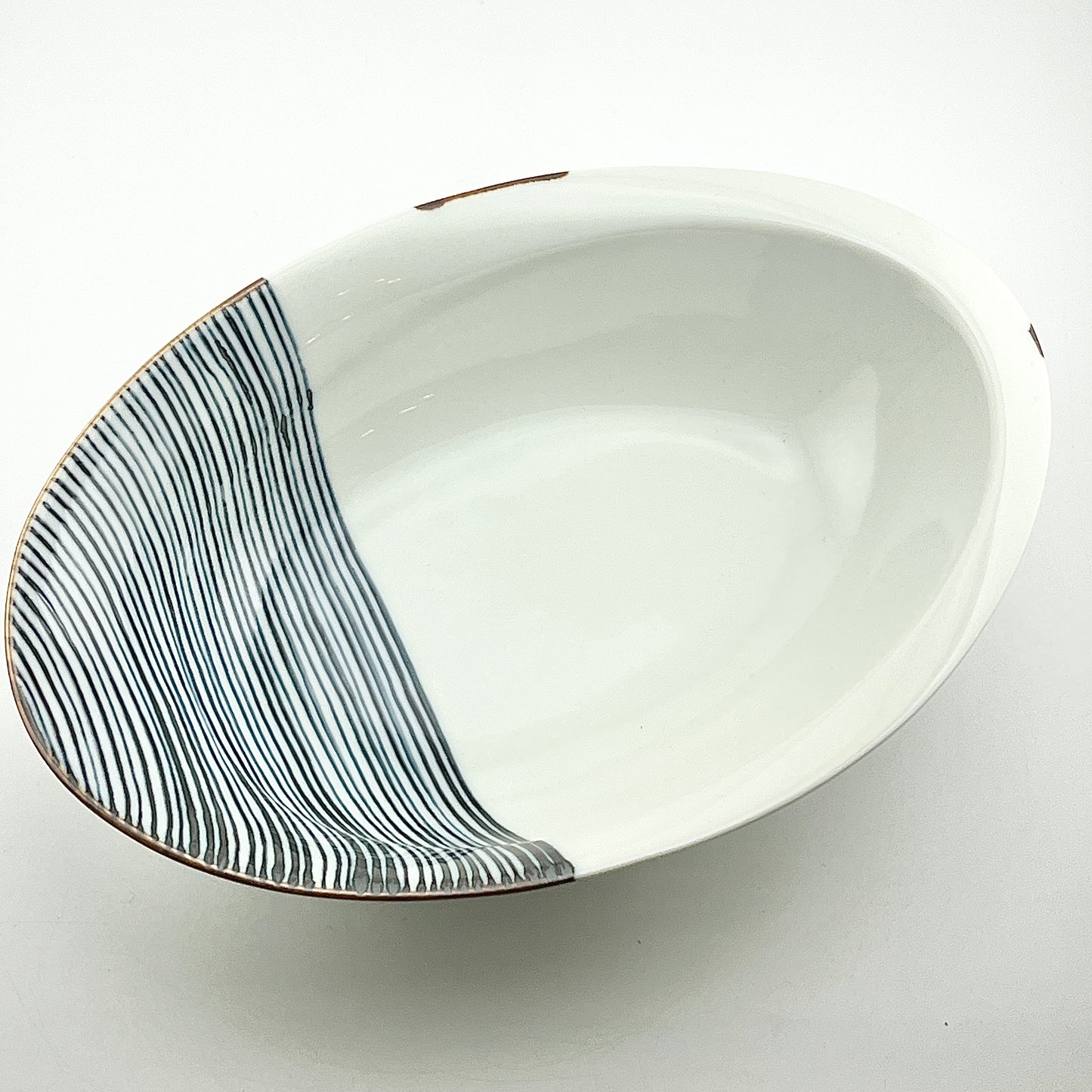 波佐見焼　福峰窯　ハーフライン　オーバルボウル