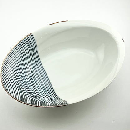 波佐見焼　福峰窯　ハーフライン　オーバルボウル