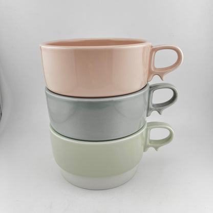 [Hasami ware] [Aizome kiln] [Stacks] [Soup cup] Hasami ware Stacking fashionable adult colorful cute aizen