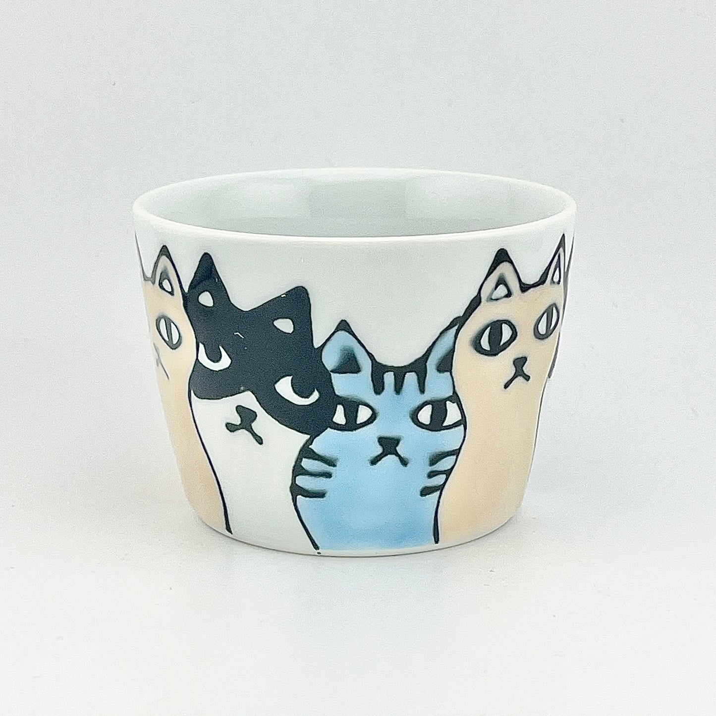 波佐見焼　大新窯　ネコ会議　ミニカップ
