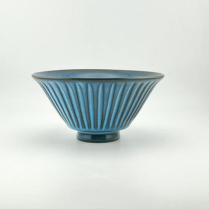 波佐見焼　利左エ門窯　ブルー彫　茶付