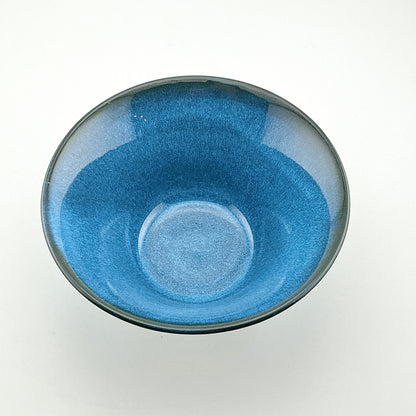 波佐見焼　利左エ門窯　ブルー彫　茶付