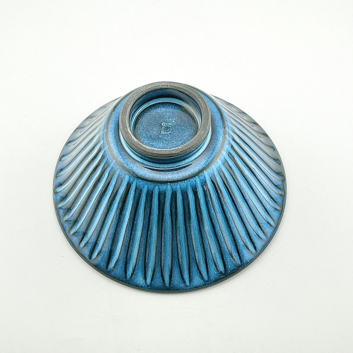 波佐見焼　利左エ門窯　ブルー彫　茶付