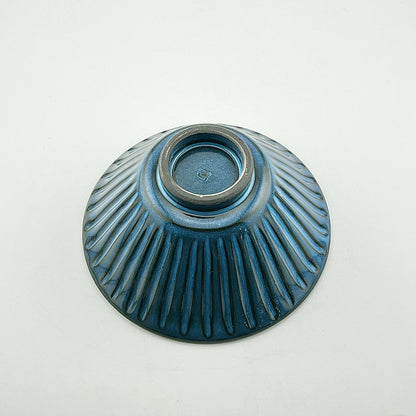 波佐見焼　利左エ門窯　ブルー彫　茶付