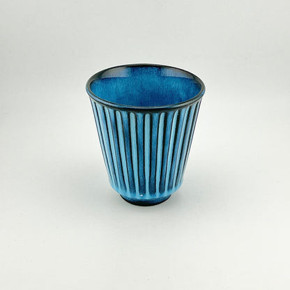 波佐見焼　利左エ門窯　ブルー彫　カップ (小)