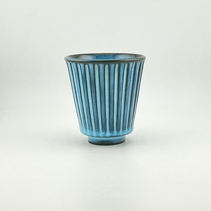 波佐見焼　利左エ門窯　ブルー彫　カップ (小)