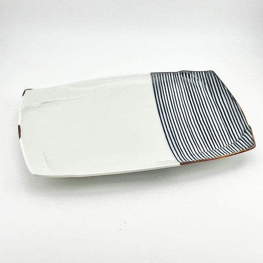 波佐見焼　福峰窯　ハーフライン　角皿