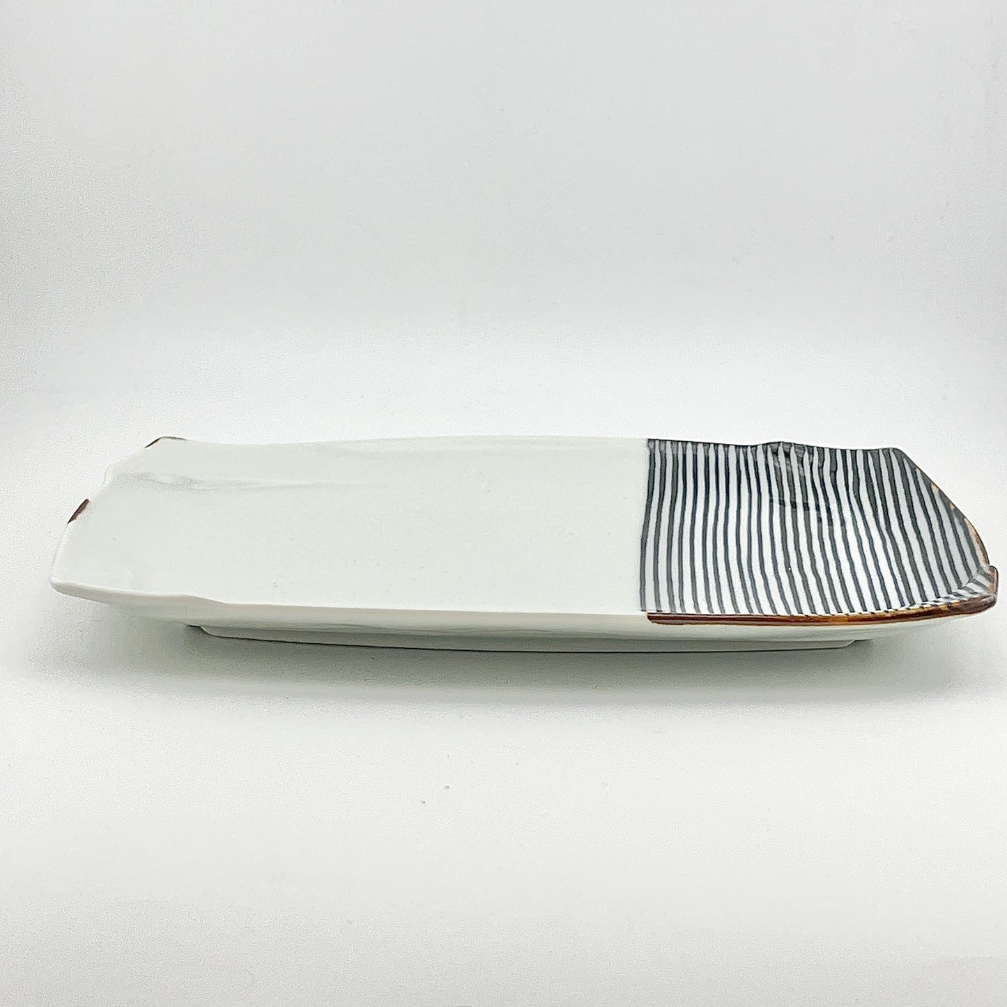 波佐見焼　福峰窯　ハーフライン　角皿