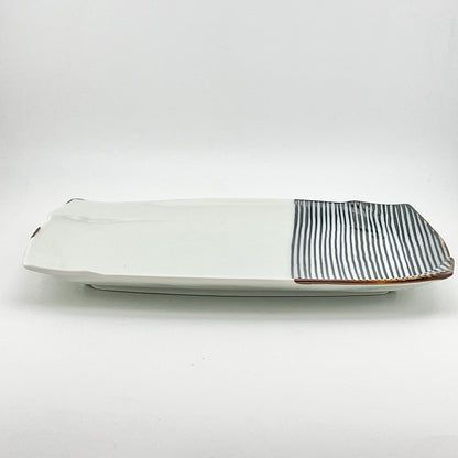 波佐見焼　福峰窯　ハーフライン　角皿