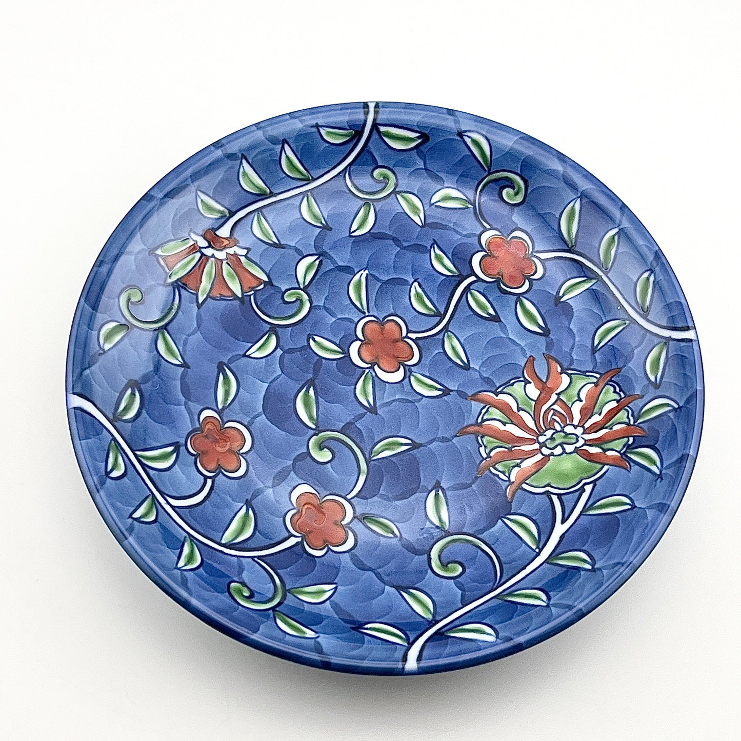 有田焼　源右衛門窯　染錦唐花濃銘々皿