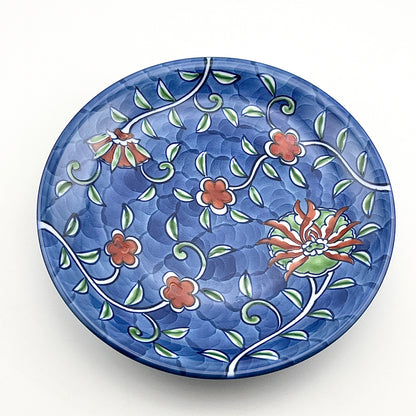 有田焼　源右衛門窯　染錦唐花濃銘々皿