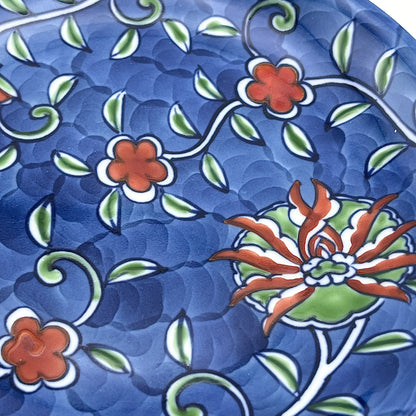 有田焼　源右衛門窯　染錦唐花濃銘々皿