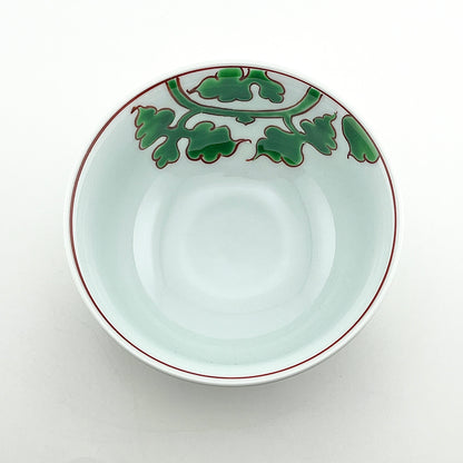有田焼　源右衛門窯　緑彩唐草文飯碗