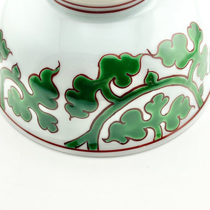 有田焼　源右衛門窯　緑彩唐草文飯碗
