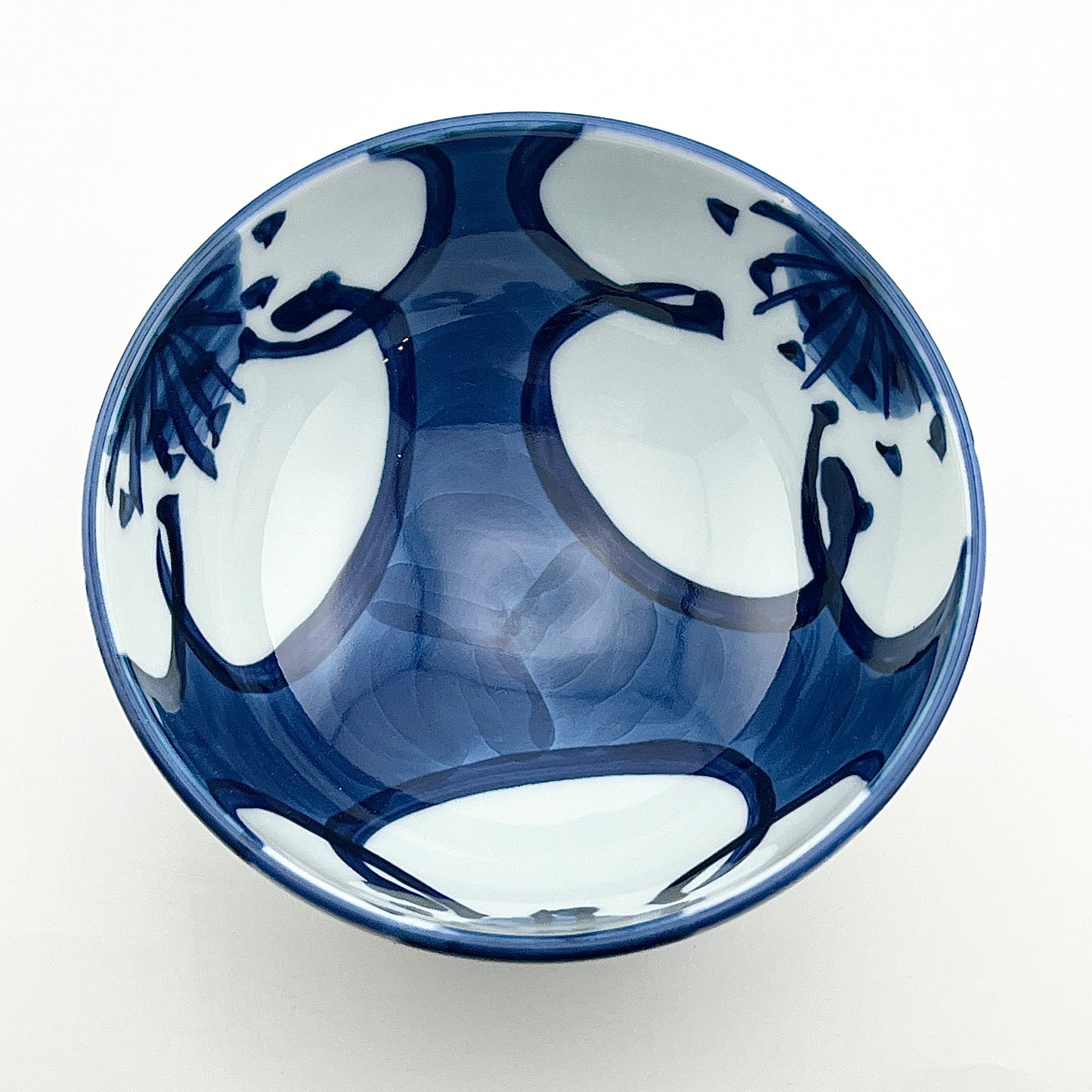 有田焼　源右衛門窯　染付梅絵(小)飯碗