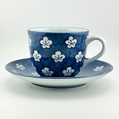 有田焼　源右衛門窯　古染風梅紋朝杯