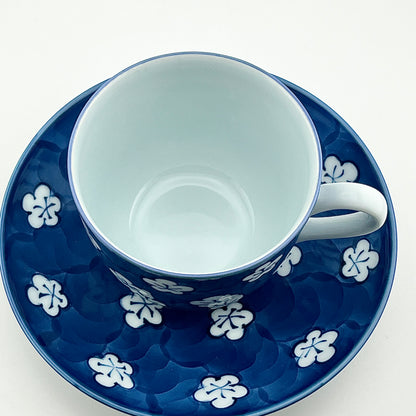 有田焼　源右衛門窯　古染風梅紋朝杯