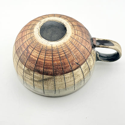 美濃焼　鶴林窯　線刻　スープカップ