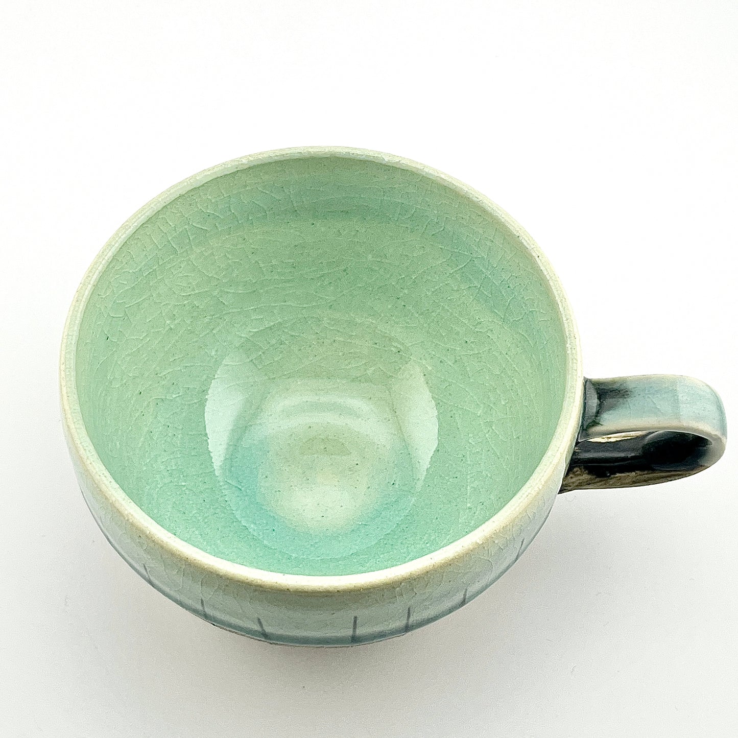 美濃焼　鶴林窯　線刻　スープカップ