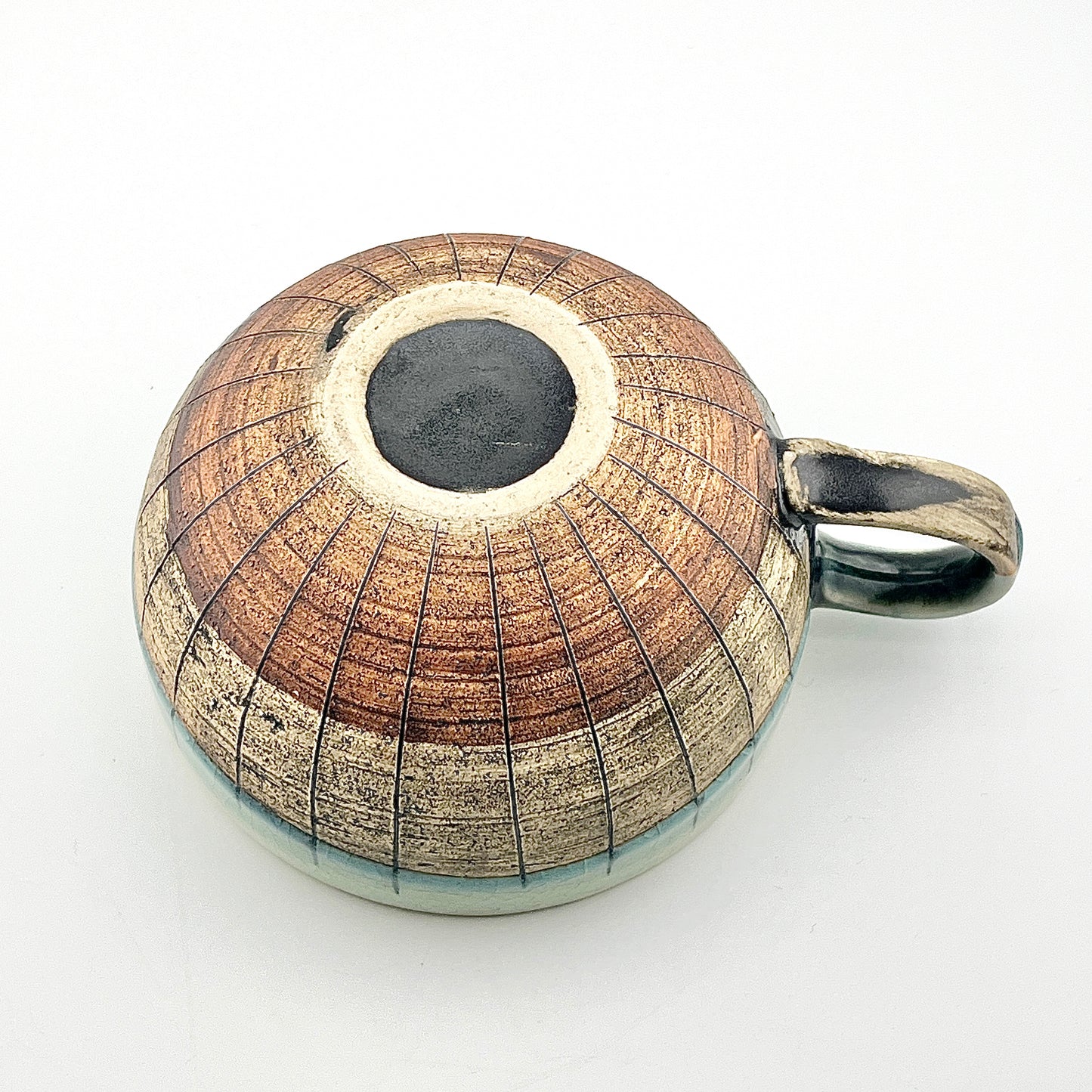 美濃焼　鶴林窯　線刻　スープカップ