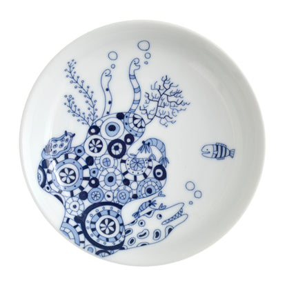[natural69] [cocomarine] [Small plate] [Approx.13 cm] Hasami ware tableware Nordic soy sauce plate soy sauce plate serving plate coral sea anemone clownfish saltwater fish